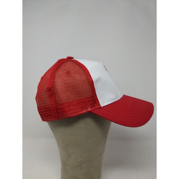 Screaming Eagles Meshback Snapback Trucker Hat OSFA Red & White - Picture 4 of 10